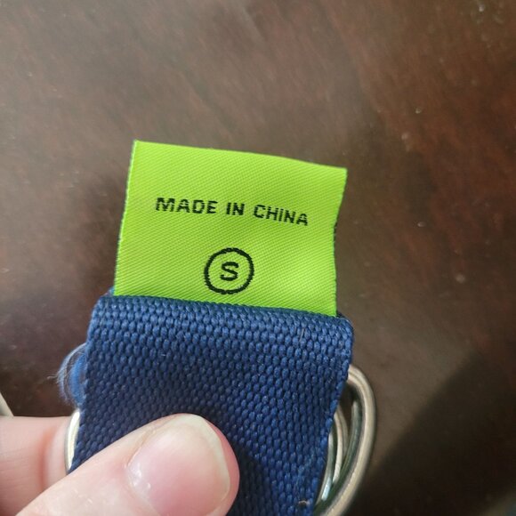 Green & Blue Toe Göz Whale Print Belt With D-Ring Buckle Small - Picture 4 of 5